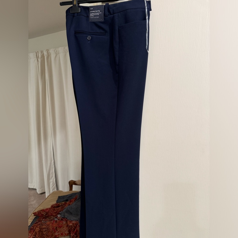 Tommy Hilfiger Navy blue Princeton boot leg trouser. Brand new size 10